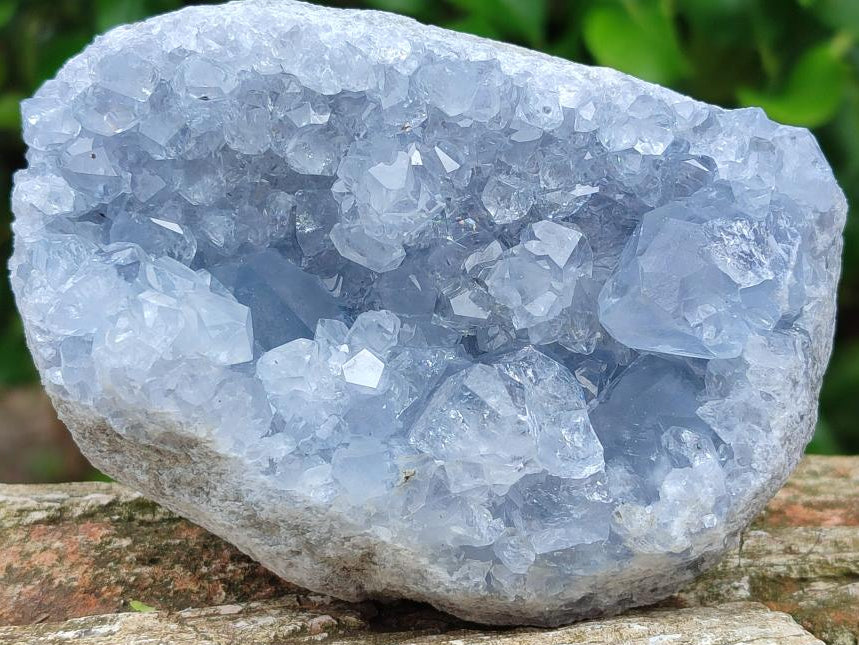 Natural Blue Celestite Geode Specimens x 3 From Sakoany, Madagascar