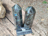 Polished Labradorite Display Crystals x 3 From Tulear, Madagascar