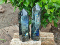 Polished Labradorite Display Crystals x 3 From Tulear, Madagascar