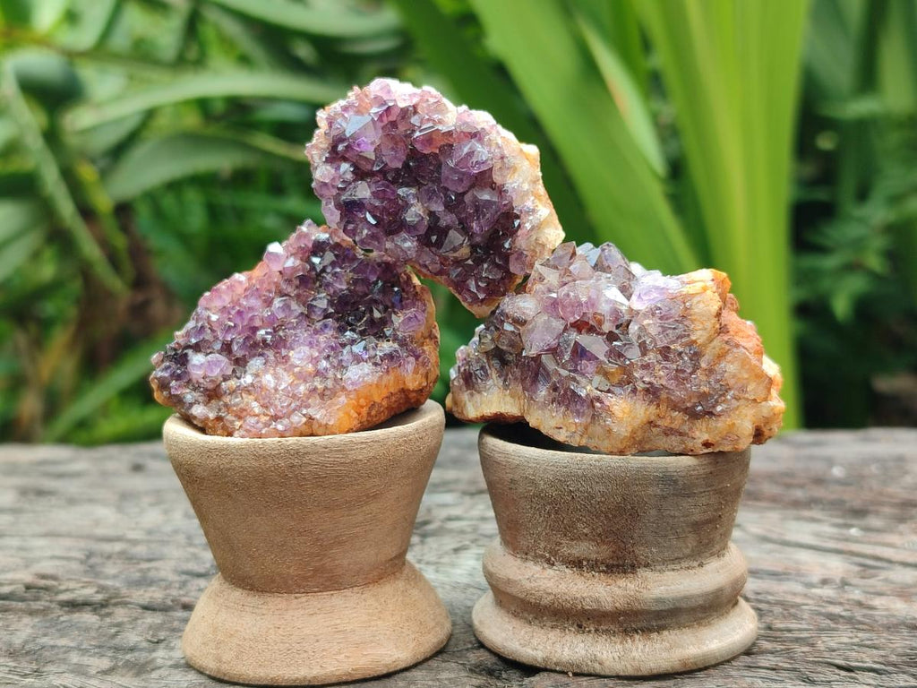 Natural Dark Purple Amethyst Quartz Crystal Plates x 35 From Boekenhouthoek, South Africa