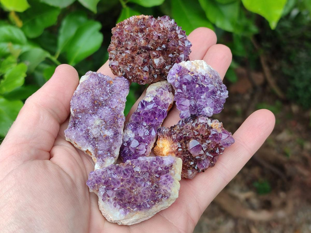 Natural Dark Purple Amethyst Quartz Crystal Plates x 35 From Boekenhouthoek, South Africa