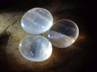 Polished Mix of Girasol and Rose Quartz Galets x 24 From Ambatondrazaka, Madagascar