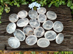 Polished Mix of Girasol and Rose Quartz Galets x 24 From Ambatondrazaka, Madagascar