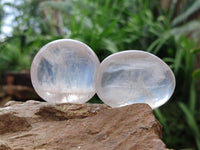 Polished Mix of Girasol and Rose Quartz Galets x 24 From Ambatondrazaka, Madagascar