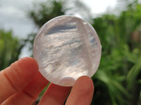 Polished Mix of Girasol and Rose Quartz Galets x 24 From Ambatondrazaka, Madagascar