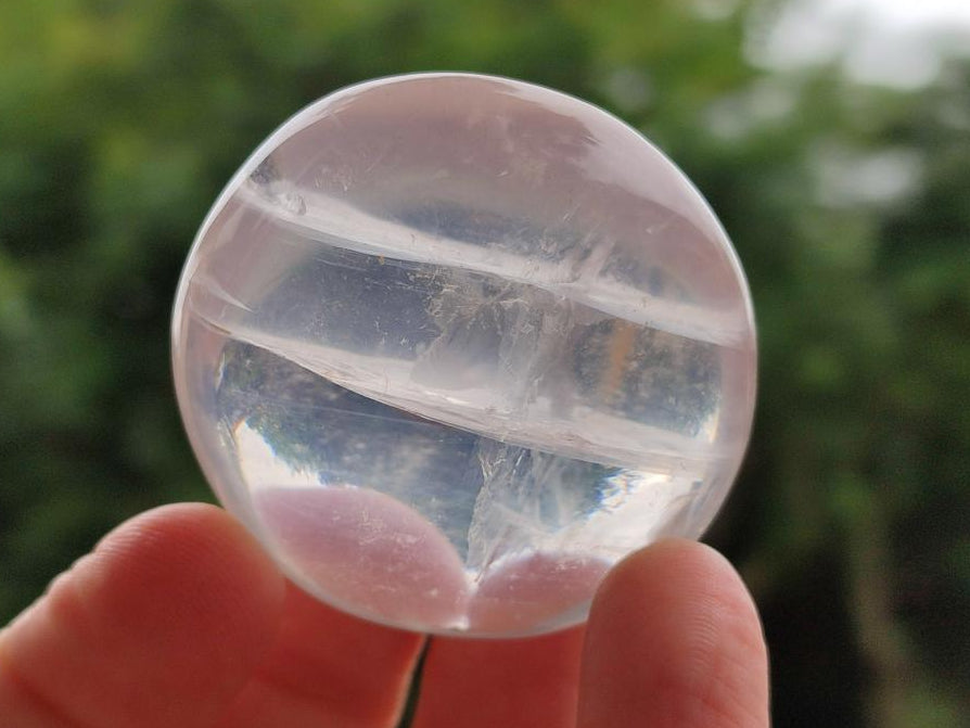 Polished Mix of Girasol and Rose Quartz Galets x 24 From Ambatondrazaka, Madagascar