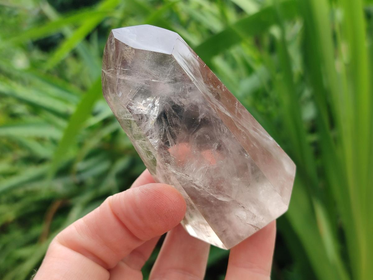 Polished Mix of Smokey and Morion Quartz Crystals x 6 From Madagascar