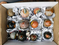 Polished Polychrome Jasper Spheres x 12 From NW Coast, Madagascar