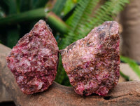 Natural Rhodonite Cobbed Specimens x 6 From Rhusinga, Zimbabwe