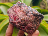 Natural Rhodonite Cobbed Specimens x 6 From Rhusinga, Zimbabwe