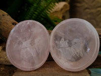 Polished Gemmy Rose Quartz Bowls x 6 From Madagascar