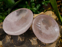 Polished Gemmy Rose Quartz Bowls x 6 From Madagascar