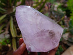 Polished Window Amethyst Crystals x 2 From Akansobe, Madagascar