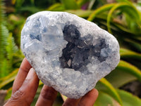 Natural Blue Celestite Geode Specimens x 6 From Sakoany, Madagascar