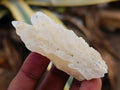 Natural Drusy Quartz Coated Spearhead Calcite Specimens x 35 From Albert's Mountain, Lesotho