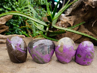 Polished Stichtite Standing Free Forms x 4 From Barberton, South Africa