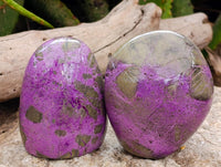 Polished Stichtite Standing Free Forms x 4 From Barberton, South Africa