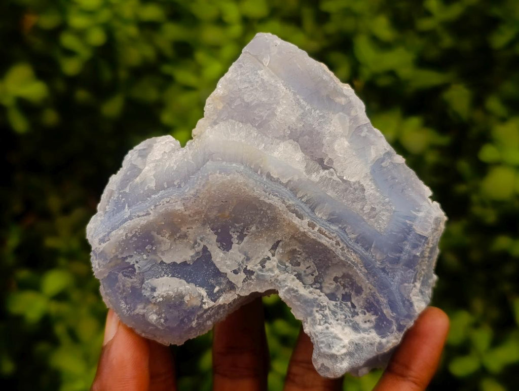 Natural Etched Blue Chalcedony Geodes x 4 From Nsanje, Malawi - Toprock Gemstones and Minerals 