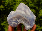 Natural Etched Blue Chalcedony Geodes x 4 From Nsanje, Malawi - Toprock Gemstones and Minerals 