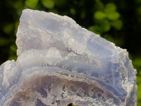 Natural Etched Blue Chalcedony Geodes x 4 From Nsanje, Malawi