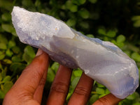 Natural Etched Blue Chalcedony Geodes x 4 From Nsanje, Malawi