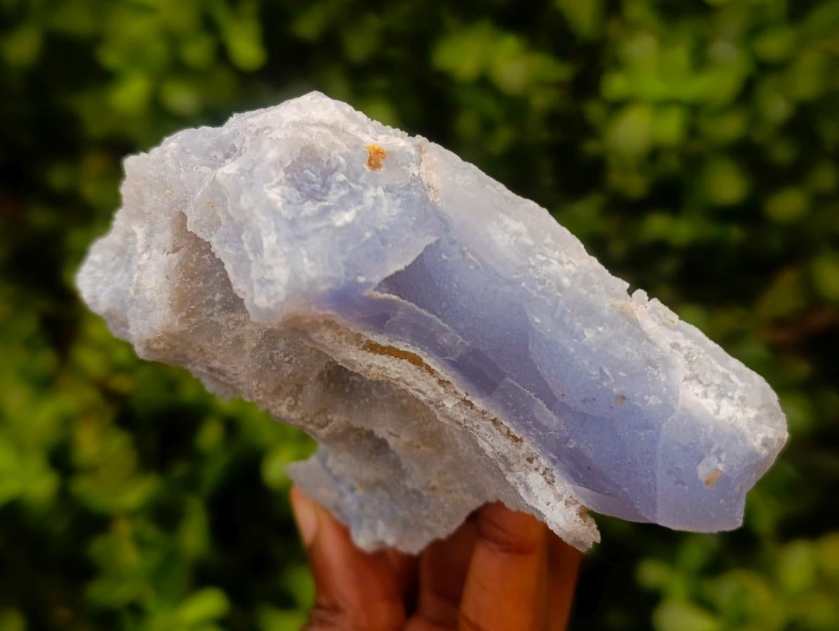 Natural Etched Blue Chalcedony Geodes x 4 From Nsanje, Malawi