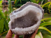 Polished Crystalline Centre Agate Geodes x 6 From Maintirano, Madagascar