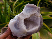 Polished Crystalline Centre Agate Geodes x 6 From Maintirano, Madagascar