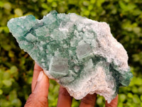 Natural Green Fluorite Cluster Specimens x 3 From Mandrosonoro, Madagascar