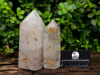 Polished Clear Window Quartz Crystals with Inclusions x 2 From Madagascar