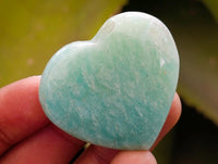 Polished A Grade Amazonite Hearts x 20 From Madagascar