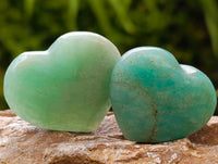 Polished A Grade Amazonite Hearts x 20 From Madagascar