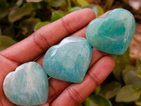 Polished A Grade Amazonite Hearts x 20 From Madagascar