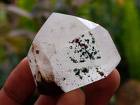 Polished Chlorite Moss Quartz Crystals x 14 From Mandoto, Madagascar