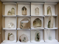 Polished Chlorite Moss Quartz Crystals x 14 From Mandoto, Madagascar