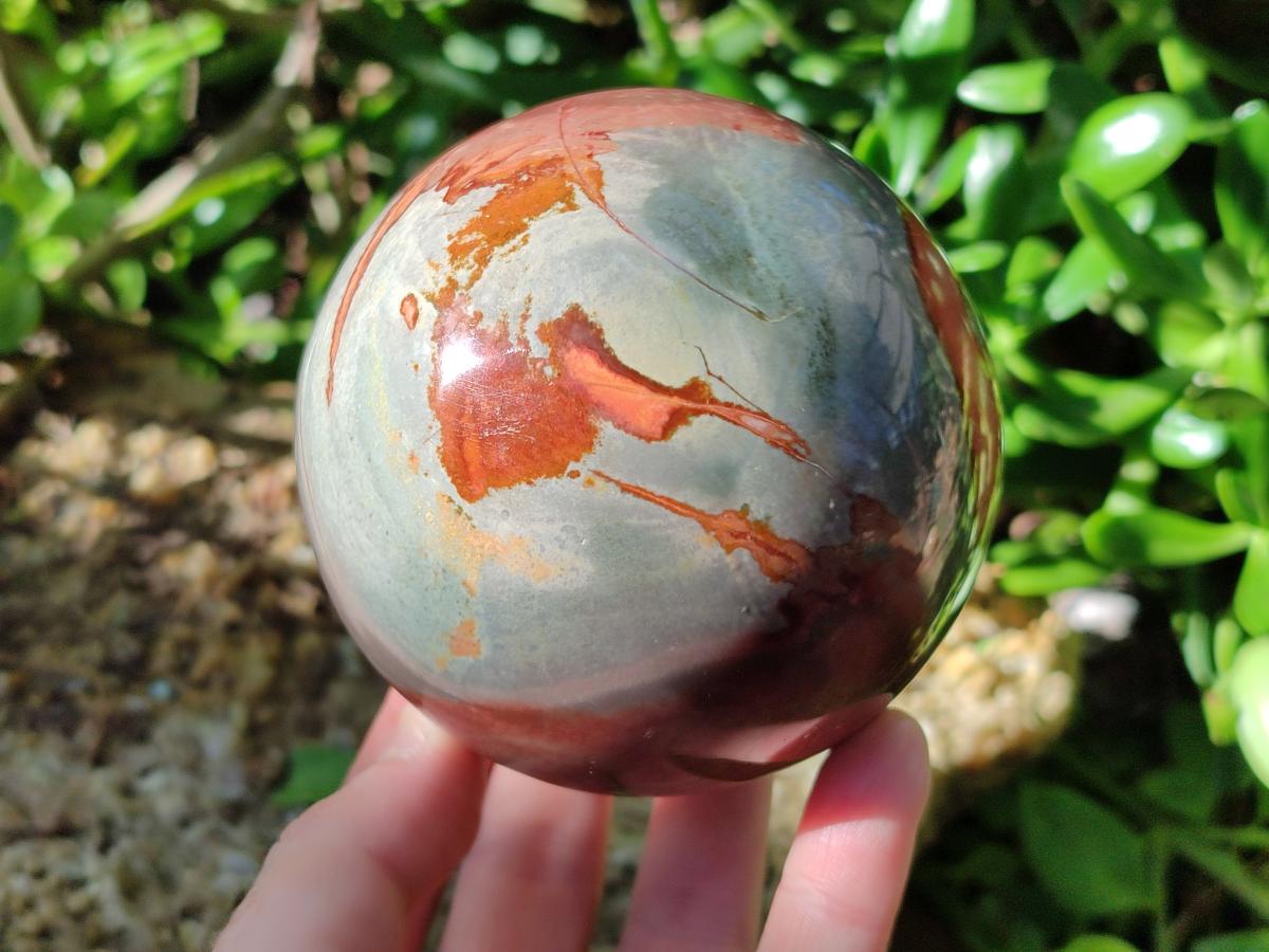 Polished Polychrome Jasper Spheres x 3 From NW Coast, Madagascar