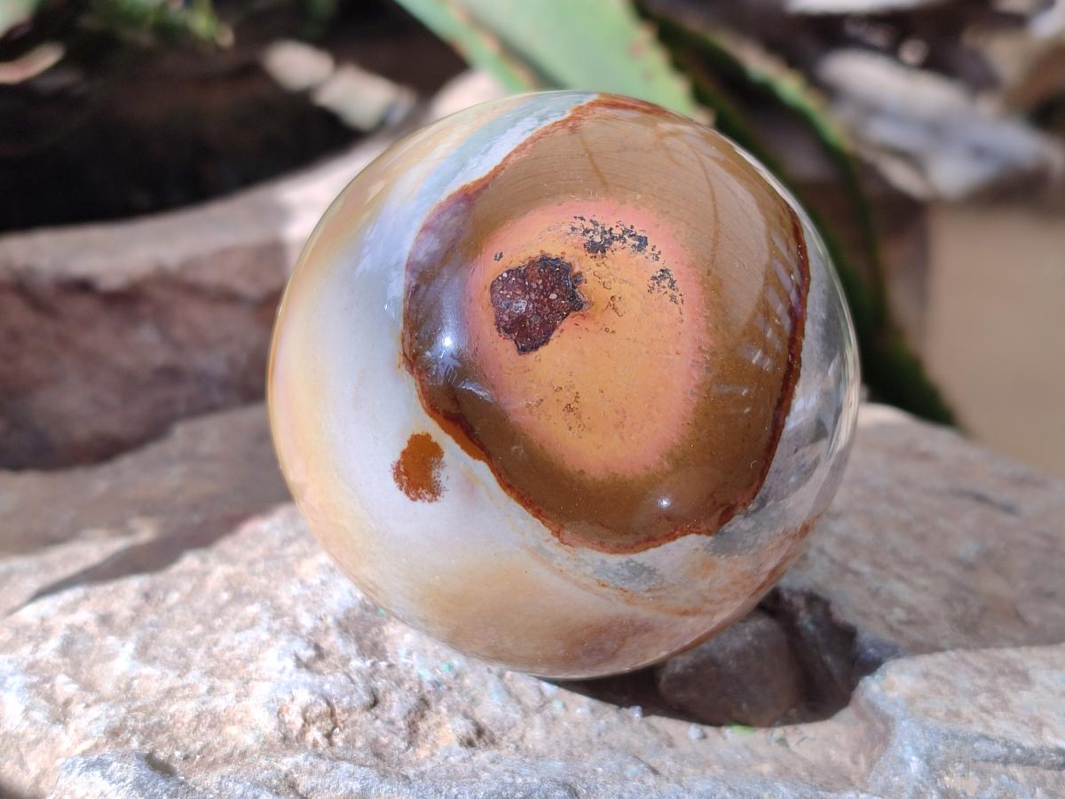 Polished Polychrome Jasper Spheres x 3 From NW Coast, Madagascar