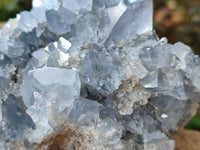 Natural Blue Celestite Geode Specimens x 3 From Sakoany, Madagascar