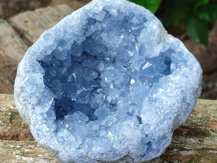 Natural Blue Celestite Geode Specimens x 3 From Sakoany, Madagascar