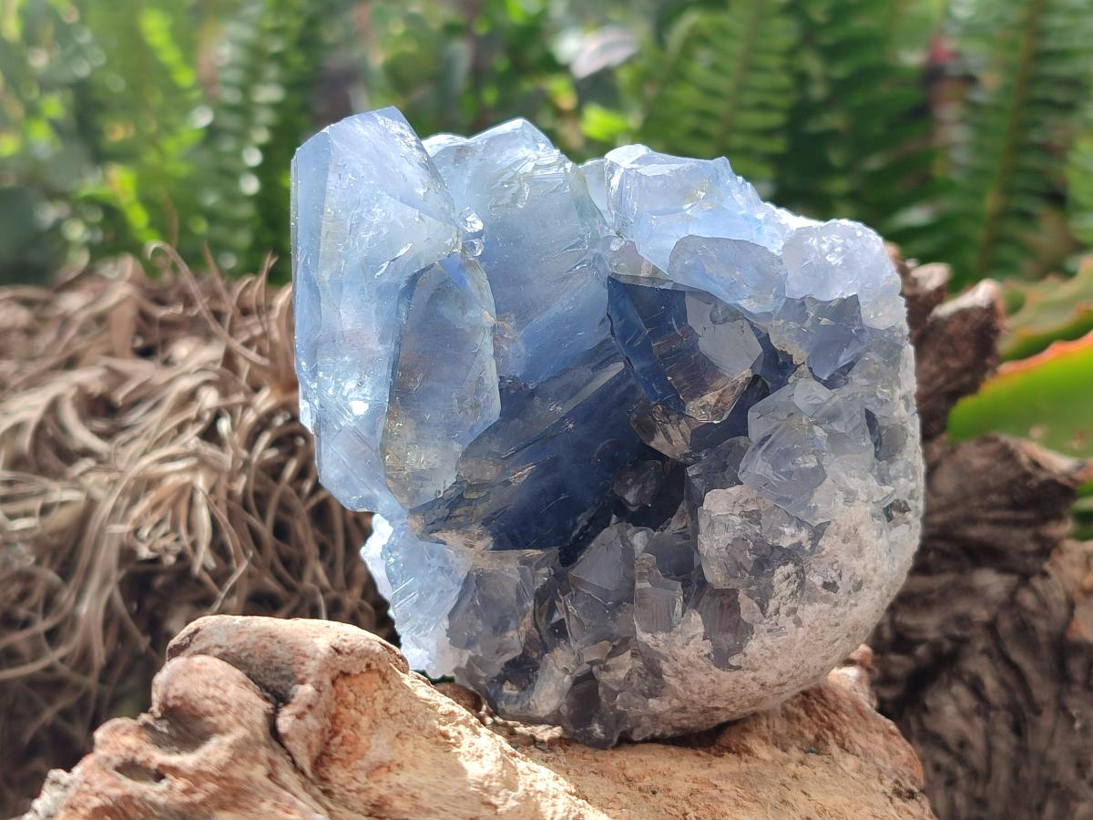 Natural Blue Celestite Geode Specimens x 3 From Sakoany, Madagascar