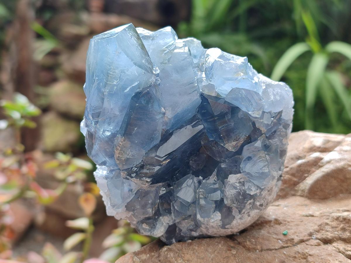 Natural Blue Celestite Geode Specimens x 3 From Sakoany, Madagascar