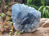 Natural Blue Celestite Geode Specimens x 3 From Sakoany, Madagascar