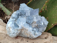 Natural Blue Celestite Geode Specimens x 3 From Sakoany, Madagascar