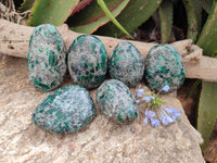 Polished Emerald Mica 'Mutokolite' Free Forms x 6 From Mutoko, Zimbabwe