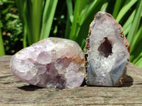 Polished Agate with Amethyst Crystal Geodes x 12 From Maintirano, Madagascar