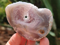 Polished Agate with Amethyst Crystal Geodes x 12 From Maintirano, Madagascar