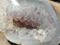 Polished Agate with Amethyst Crystal Geodes x 12 From Maintirano, Madagascar