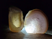 Polished Agate with Amethyst Crystal Geodes x 12 From Maintirano, Madagascar