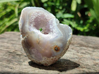 Polished Agate with Amethyst Crystal Geodes x 12 From Maintirano, Madagascar