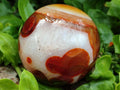 Polished Carnelian Agate Gemstone Spheres x 3 From Madagascar